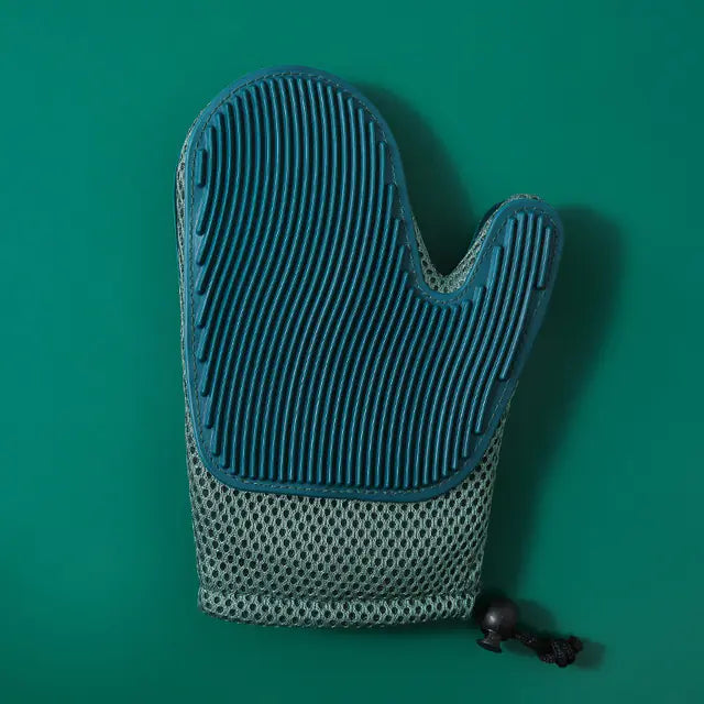 Silicone Pet Grooming Gloves – Hair Removal & Massage Brush