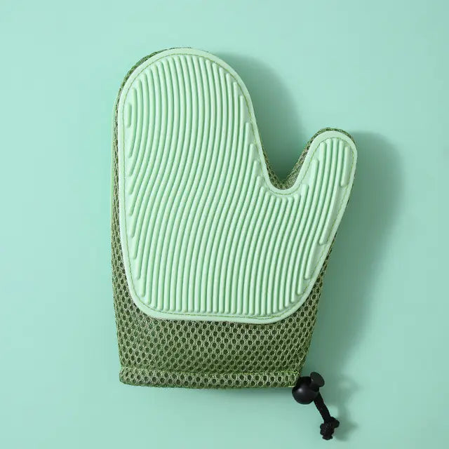 Silicone Pet Grooming Gloves – Hair Removal & Massage Brush